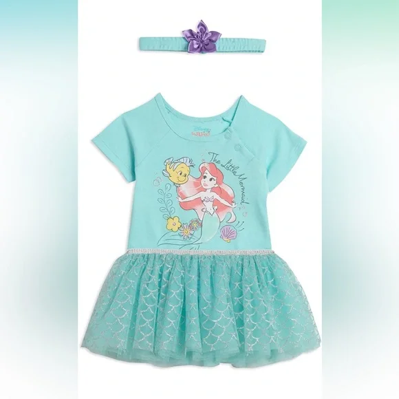 Disney Baby Little Mermaid Tutu set - Picture 2 of 5